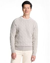 Lands' End - Long Sleeve Drifter Cable Crewneck Sweater - Lyst