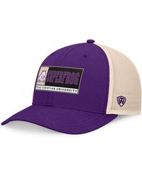 Top Of The World - Purple/natural Tcu Horned Frogs Bennett Trucker Adjustable Hat - Lyst