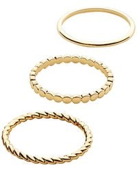 Ana Luisa - Adrianna 3-piece 14k -plated Ring Set - Lyst