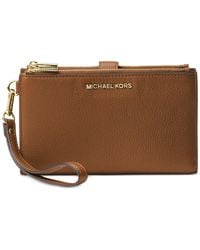 Michael Kors - Michael Adele Double-zip Pebble Leather Phone Wristlet - Lyst