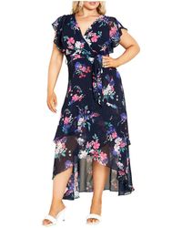 City Chic - Plus Size Margot Print Maxi Dress - Lyst
