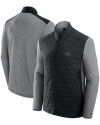 Fanatics - And Black/heather Gray San Francisco 49ers Front Office Tonal Full-zip Jacket - Lyst