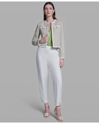 BCBGMAXAZRIA - Crewneck Open-front Jacket - Lyst