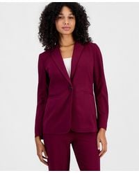 BarIII - Compression Notch-collar Single Button Blazer - Lyst