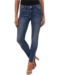 Cece Ruffled-pocket Skinny Denim Jeans - Blue