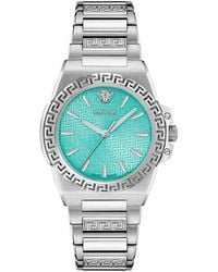Versace - Swiss Greca Reaction Two-tone Steel Bracelet Watch 38mm - Lyst