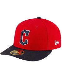KTZ - Red/black Cleveland Guardians Authentic Collection On-field Low Profile 59fifty Fitted Hat - Lyst