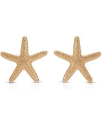 Ettika - 18k Plated Zinc Starfish Large Statement Stud Earrings - Lyst