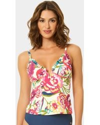 Cece - V-neck Ruffle Tankini Top - Lyst