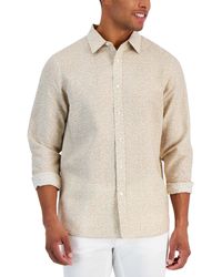Michael Kors - Classic-fit Leaf Print Long Sleeve Button-front Shirt - Lyst