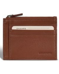 CHAMPS - Onyx Collection Leather Zip Card Case - Lyst