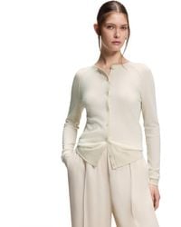 BOSS - Boss By Extra-fine Merino Wool Button-up Cardigan Sweater - Lyst