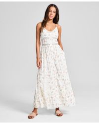 And Now This - Lace-inset Fit & Flare Maxi Dress - Lyst