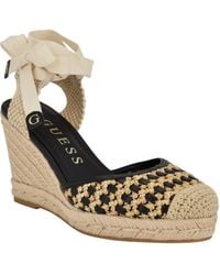 Guess - Cylenam Ankle Wrap Espadrille Wedge Sandals - Lyst