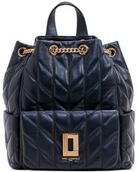 Karl Lagerfeld - Lafyette Small Quilted Leather Backpack - Lyst