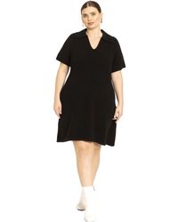 Eloquii - Plus Size Mini Sweater Dress With Collar - Lyst