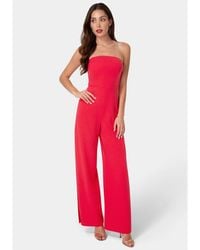 Bebe - Strapless A-line Jumpsuit - Lyst