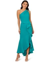 Adrianna Papell - Beaded One-shoulder Gown - Lyst