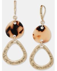 Style & Co. - Disc & Frame Double Drop Earrings - Lyst