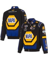 JH Design - Black/royal Chase Elliott Napa Full-snap Twill Uniform Jacket - Lyst
