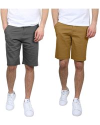 Galaxy By Harvic - 5 Pocket Flat Front Slim Fit Stretch Chino Shorts - Lyst