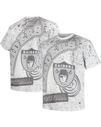 Mitchell & Ness - Las Vegas Raiders Big And Tall Allover Print T-shirt - Lyst