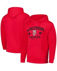 League Collegiate Wear - Wisconsin Badgers Bendy Arch Essential 2.0 Pullover Hoodie - Lyst