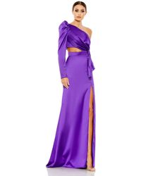 Mac Duggal - Ieena Puff One Sleeve Cut Out Side Knot Gown - Lyst