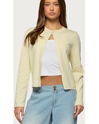 Edikted - Jenie Split Front Knit Cardigan - Lyst