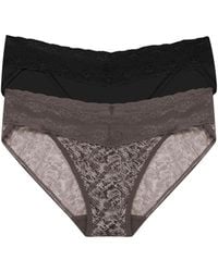 Natori - Bliss Perfection Lace Trim One Bikini Brief 2-pack - Lyst