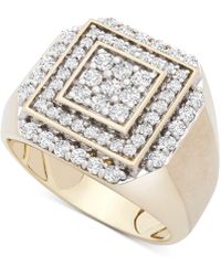 Macy's Diamond Cluster Ring (1 Ct. T.w.) In 10k Gold - Metallic