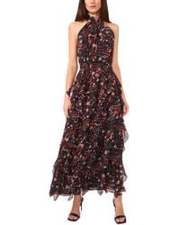 1.STATE - Halter Mock Neck Ruffled Maxi Dress - Lyst