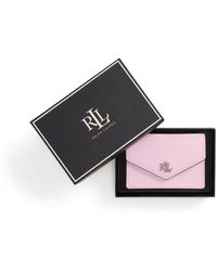 Ralph Lauren - Textured Leather Small Flap Card Case - Lyst