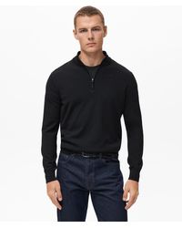 Mango - Perkins Neck Wool Sweater - Lyst