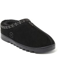 Dearfoams - Doreen Genuine Suede Clog Slipper With Embroidery - Lyst
