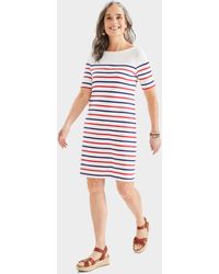 Style & Co. - Cotton Boat-neck Elbow-sleeve Dress - Lyst
