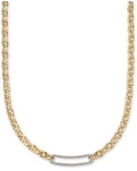 Macy's - Diamond Bar Horseshoe Link 18" Collar Necklace (5/8 Ct. T.w. - Lyst