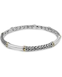 DEVATA - Dragon Bone Slide-on Bangle Bracelet - Lyst