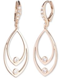Givenchy - Gold-tone Crystal Pave Open Drop Earrings - Lyst