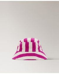 Mango - Striped Cotton Terry Bucket Hat - Lyst