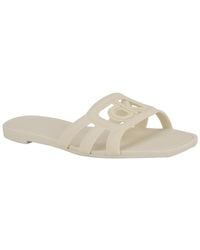 Calvin Klein - Yoana Logo Slip-on Jelly Flat Sandals - Lyst