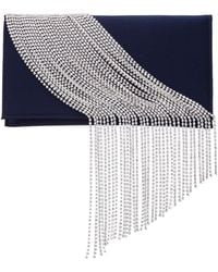 Nina - Crystal Chain Slim Envelope Clutch - Lyst