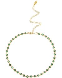 Ettika - Cubic Zirconia Green 18k Plated Link Necklace - Lyst