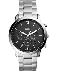 Fossil - Neutra 44 Mm Chronograph Stainless Steel Watch - Lyst