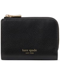 Kate Spade - Ava Pebbled Leather Zip Bifold Wallet - Lyst