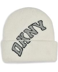 DKNY - Varsity Knit Logo Beanie - Lyst