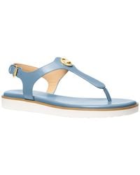 Michael Kors - Val Thong Round Toe Flat Sandals - Lyst