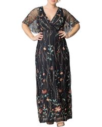 Kiyonna - Plus Size Embroidered Elegance Evening Gown - Lyst