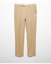 Mango - 100% Linen Suit Trousers - Lyst