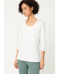 Olsen - Solid 3/4 Sleeve T-shirt - Lyst
